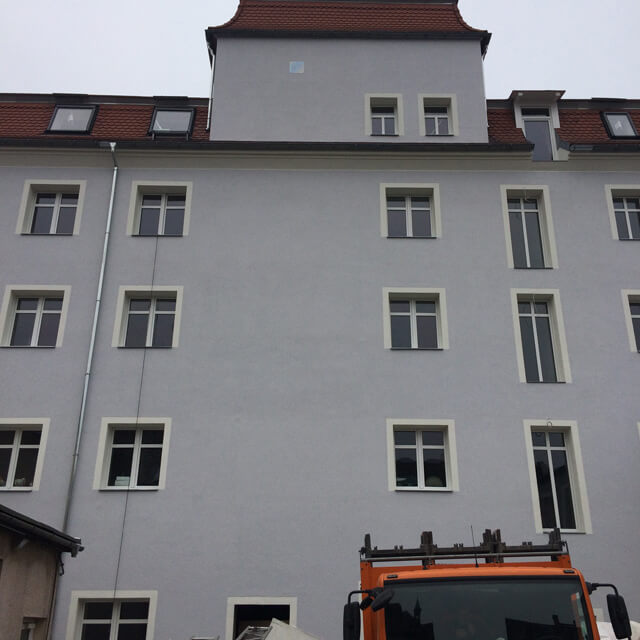 Soko Bau ehemalige Berufsschule in Pulsnitz, Haupthaus - nachher